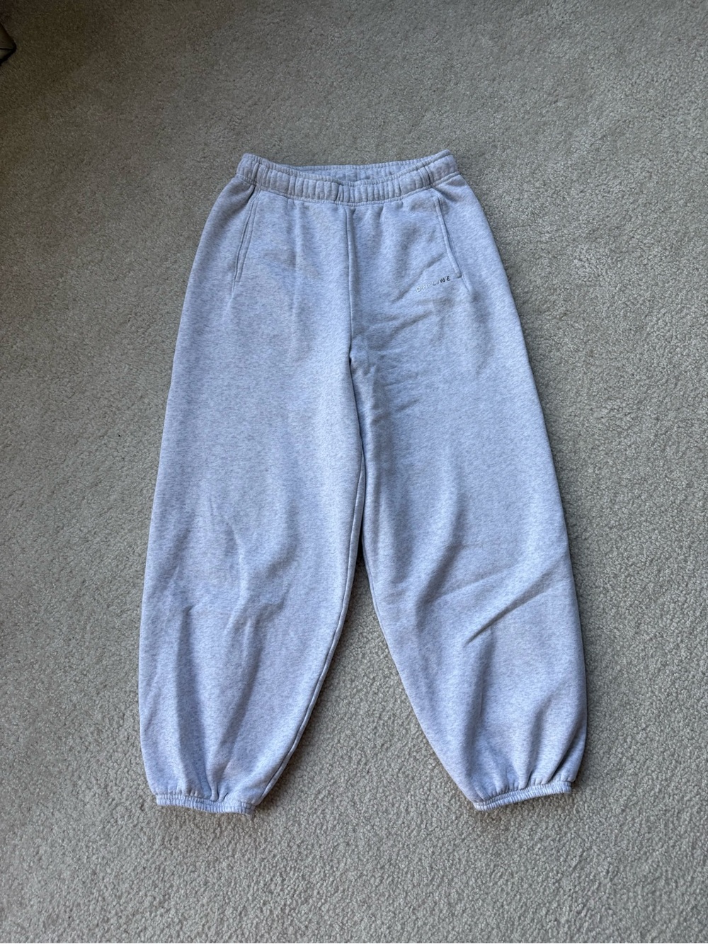 aerie Light Gray Cozy Track Joggers